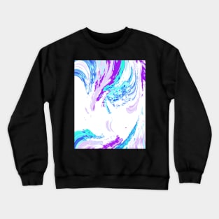 Contemporary Blue and Purple Abstract Art Crewneck Sweatshirt